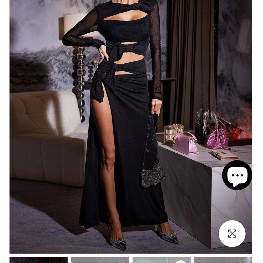 Black evening dress. Very sexy